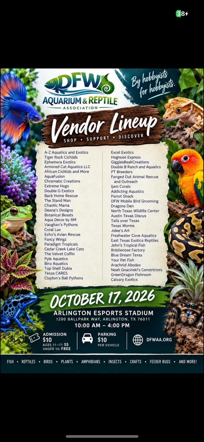 DFW Aquarium & Reptile Association Expo